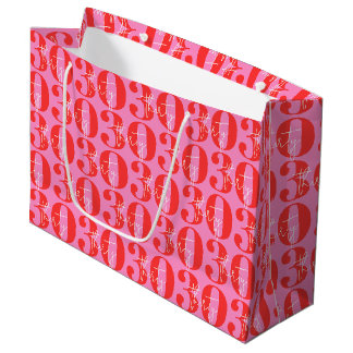 Bolsa De Regalo Grande Coloridas negritas, rosadas y rojas, cumpleaños nú