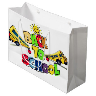Bolsa De Regalo Grande Colorido de vuelta al diseño de Personalizados esc