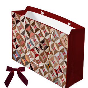 Bolsa De Regalo Grande Colorido patrón anticuado de trinchera