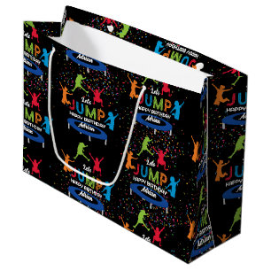 Bolsa De Regalo Grande Colorido Trampoline Park Saltar niños Fiesta de cu