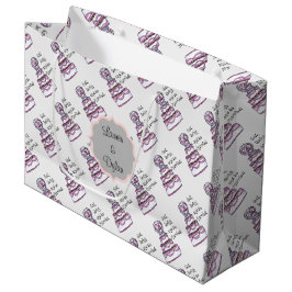 Bolsa De Regalo Grande Coma, bebida y sea grande casado personalizado