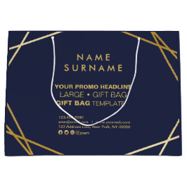 Bolsa De Regalo Grande Comercialización promocional moderna de la geométr