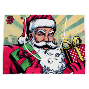 Bolsa De Regalo Grande Comic book Santa/Navidades