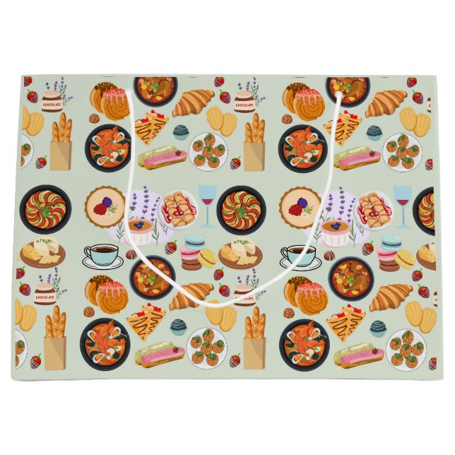 Bolsa De Regalo Grande Comida francesa (Anverso)