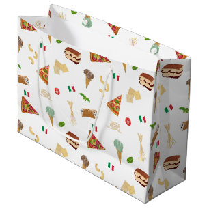 Bolsa De Regalo Grande Comida Italiana Pizza Pasta Tiramisu Patrón