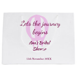 Bolsa De Regalo Grande comienza el viaje de la ducha de la novia agregar 