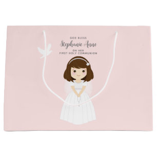 Bolsa De Regalo Grande Communion Dove Brunette Chica