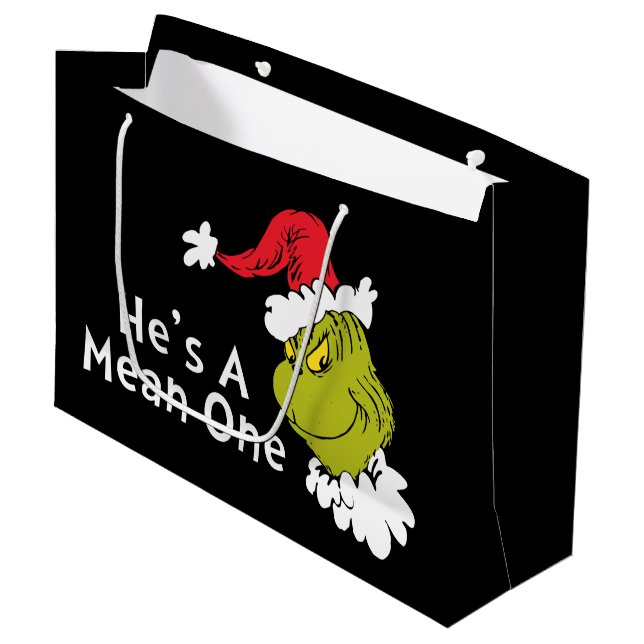 Bolsa De Regalo Grande Cómo se robaron los Navidades Grinch | Él es malo (Angulo Anverso)