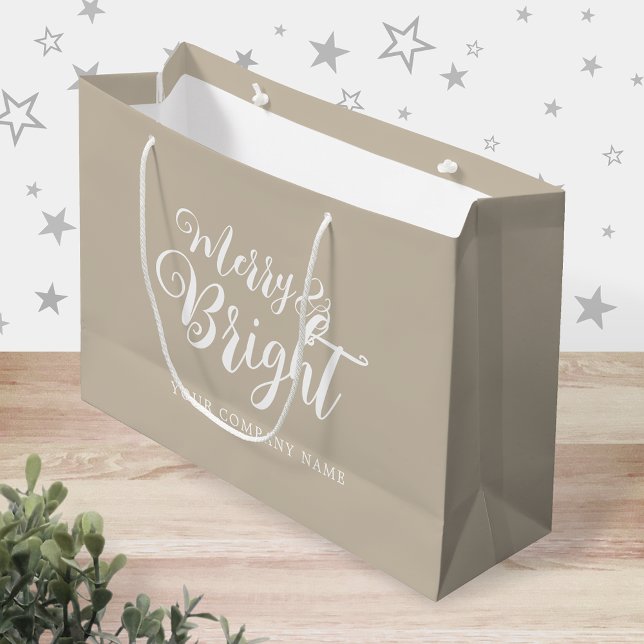 Bolsa De Regalo Grande Compañía de Navidad Alegre y Brillante (Subido por el creador)