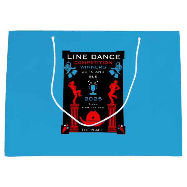 Bolsa De Regalo Grande Competencia Americana de Baile de Línea (Anverso)