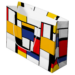 Bolsa De Regalo Grande Composición Moderna Minimalista Geométrica Mondria