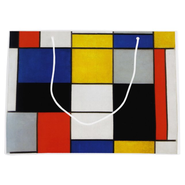 Bolsa De Regalo Grande Composición, Mondrian (Anverso)