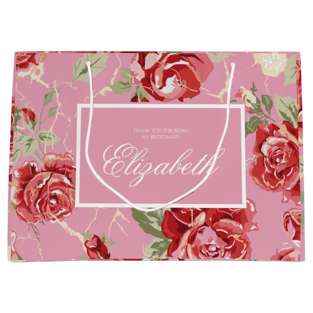 Bolsa de regalo grande con estampado clásico de ro (Anverso)