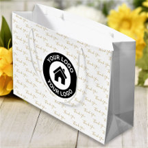 Bolsa de regalo grande con logotipo de negocio per