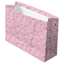 Bolsa de regalo grande con patrón de purpurina de 