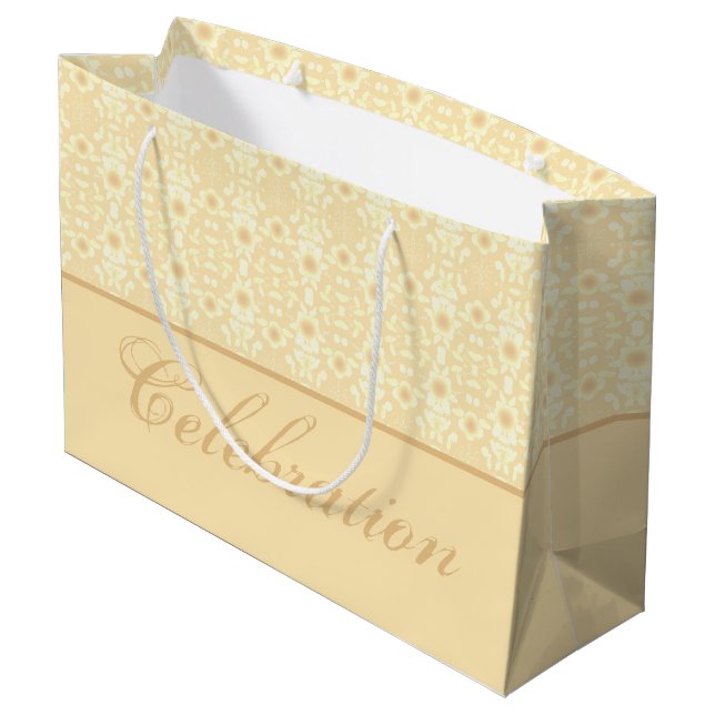 Bolsa De Regalo Grande Con patrón floral (Angulo reverso)