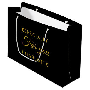 Bolsa de regalo grande con texto personalizado en