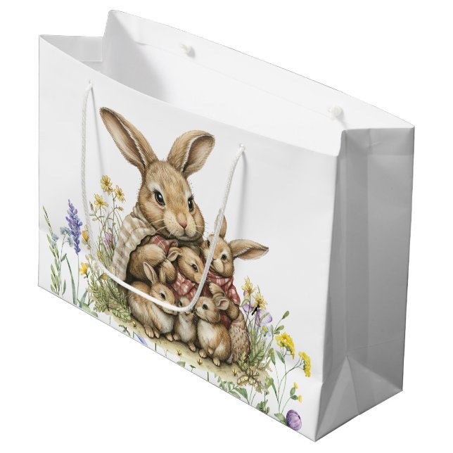 Bolsa De Regalo Grande Conejitos Para Pascua (Angulo Anverso)