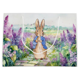 Bolsa De Regalo Grande Conejo clásico en chaqueta azul