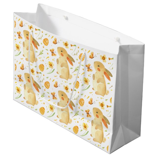 Bolsa De Regalo Grande Conejo de Pascua y Mariposas (Angulo Anverso)