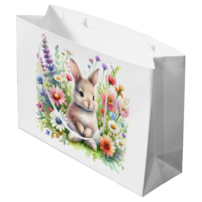 Bolsa De Regalo Grande Conejo de primavera (Angulo reverso)