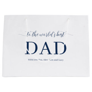 Bolsa De Regalo Grande Conjunto de paquete personalizado del mejor papá d