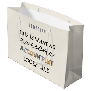 Bolsa De Regalo Grande Contador Funny Awesome CPA Personalizado