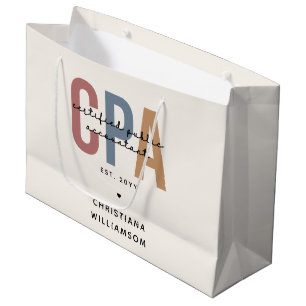 Bolsa De Regalo Grande Contador público certificado por CPA Retro Persona