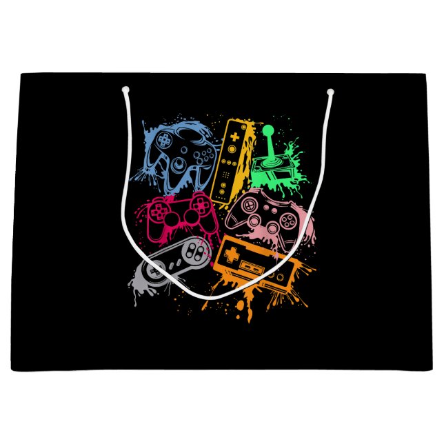 Bolsa De Regalo Grande Control de consola de videojuegos Arco retro 80 de (Anverso)