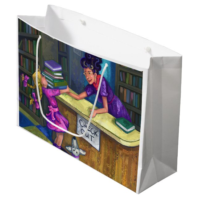 Bolsa De Regalo Grande Control de la biblioteca hacia fuera (Angulo Anverso)