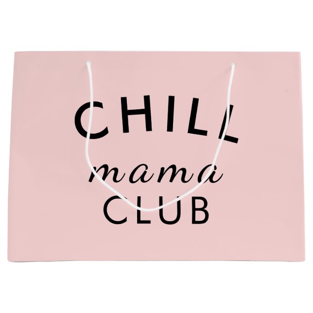 Bolsa De Regalo Grande Cool Mama Club Modern Pink Design (Anverso)