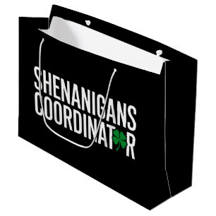 Bolsa De Regalo Grande Coordinador de Travesuras del Día de San Patricio