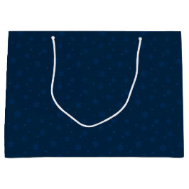 Bolsa De Regalo Grande Copos de nieve azules de medianoche