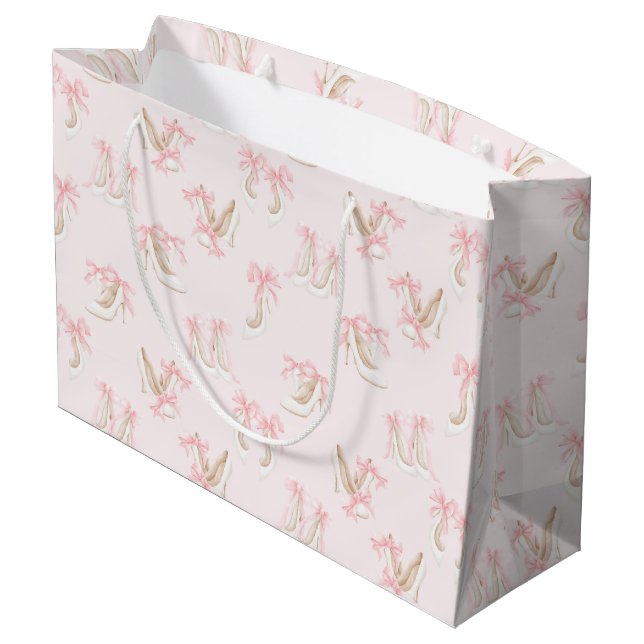 Bolsa De Regalo Grande Coquette Shoes Pattern  (Angulo reverso)