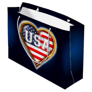 Bolsa De Regalo Grande Corazón americano