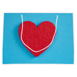 Bolsa De Regalo Grande Corazón de amor rojo