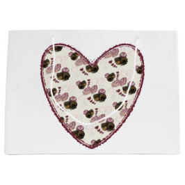 Bolsa De Regalo Grande Corazón de trufa