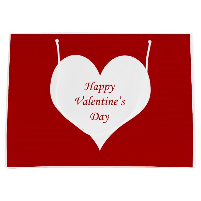 Bolsa De Regalo Grande Corazón del Día de San Valentín (Anverso)
