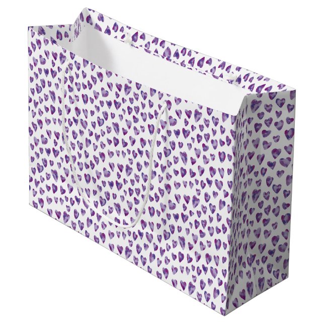 Bolsa De Regalo Grande Corazón morado (Angulo Anverso)