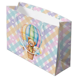 Bolsa De Regalo Grande Corazones de Pastel Gingham