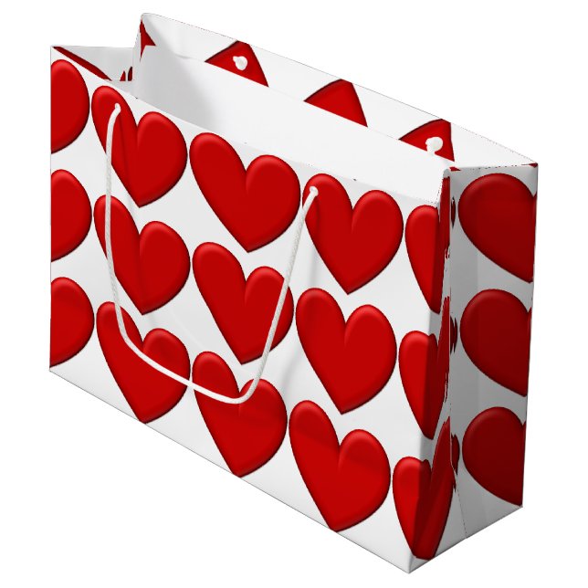 Bolsa De Regalo Grande Corazones esponjosos (Angulo Anverso)
