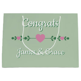 Bolsa De Regalo Grande Corazones! Personalizado/BODA