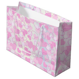 Bolsa De Regalo Grande Corazones rosadas