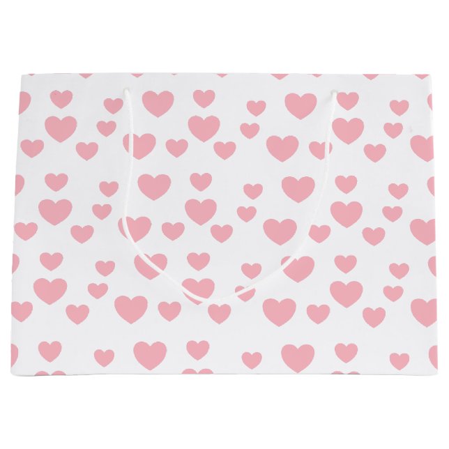 Bolsa De Regalo Grande Corazones rosados (Anverso)