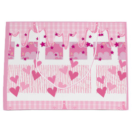 Bolsa De Regalo Grande Corazones rosados
