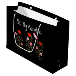 Bolsa De Regalo Grande Corazones Y Flores