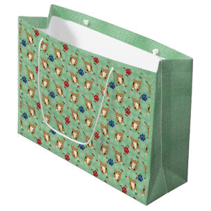 Bolsa De Regalo Grande Corgi Galés del Pembroke del dibujo animado
