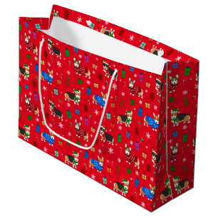 Bolsa De Regalo Grande Corgis Navidades en Gorras y sudaderas