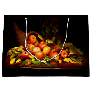Bolsa De Regalo Grande Cornucopia con manzanas