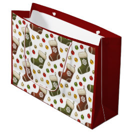 Bolsa De Regalo Grande Coronas de Navidad